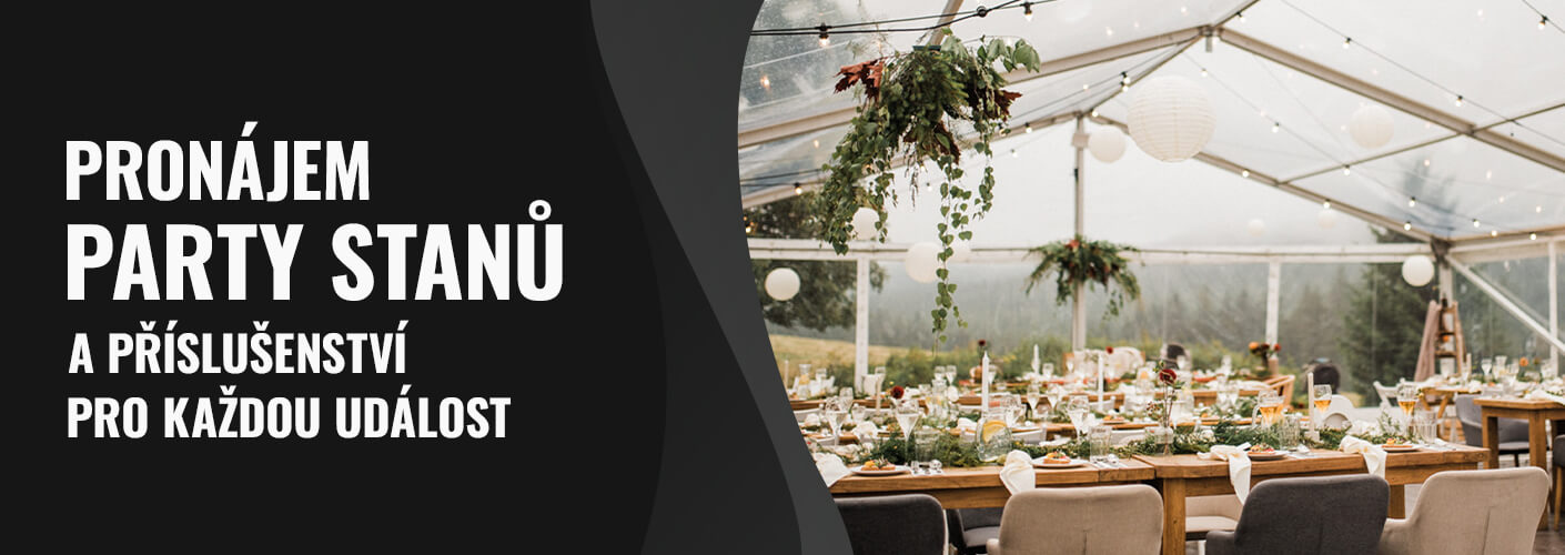 Banner - Pronájem párty stanů