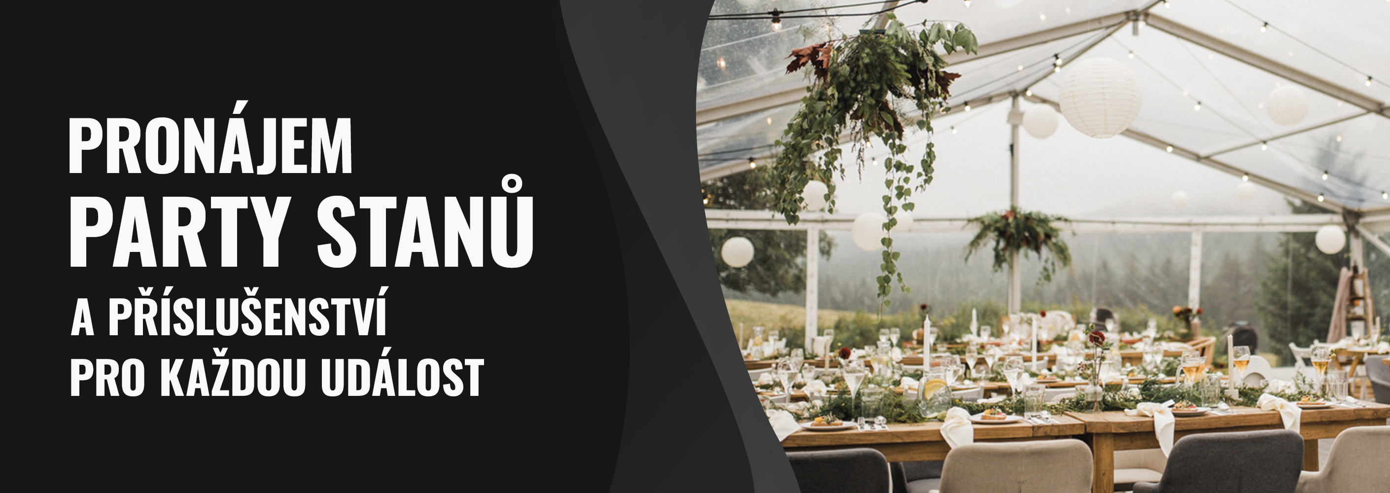 Banner - Pronájem párty stanů